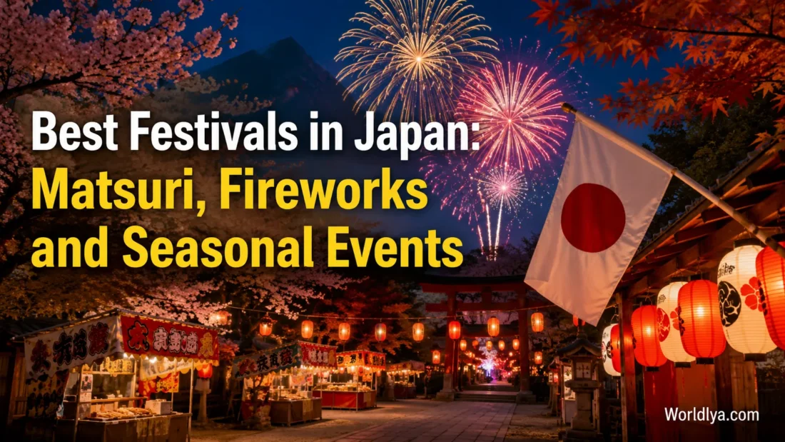 Colorful fireworks and lanterns light up the night during some of the best festivals in Japan.