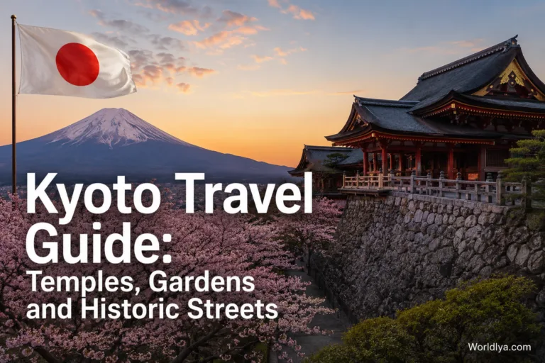Kyoto travel guide showcasing stunning temples, beautiful gardens, and historic streets for an unforgettable visit.